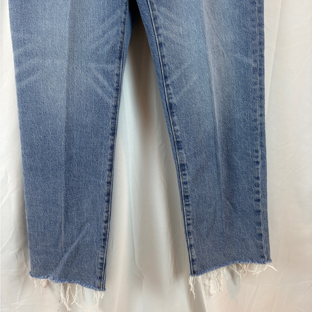 LOFT Light Blue The Straight Leg Jeans 4/27 SKU 6 - Picture 5 of 7